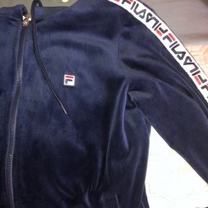 Fila velvet blue jacket